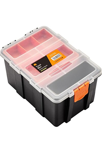 GENERAL صندوق أدوات شديد التحمل 16 × 23 × 12 سم، مثالي للاستخدام مع الأدوات و...