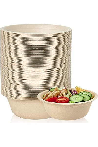 BIGTHREE Compostable Bowls, 50 Pack Compostable Bowls, Heavy-Duty Paper Bowls...