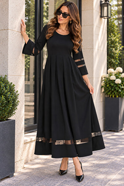 Kokosh moda Διαχρονική κομψότητα - Γυναικείο φόρεμα από τούλι με λεπτομέρεια ...