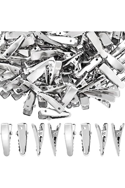 NALACAL 100pcs Metal Alligator Hair Clips, Small Crocodile Hair Clips, Silver...