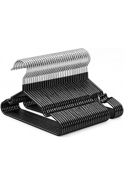 LinJie Metal Clothes Hangers, 50 Pack Non-Slip Slim Suit Hangers with 360° Sw...