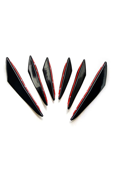 Choice Black 6pcs Hot Sale 6pcs/set Decoration Diffuser Splitter Fin Body Spo...