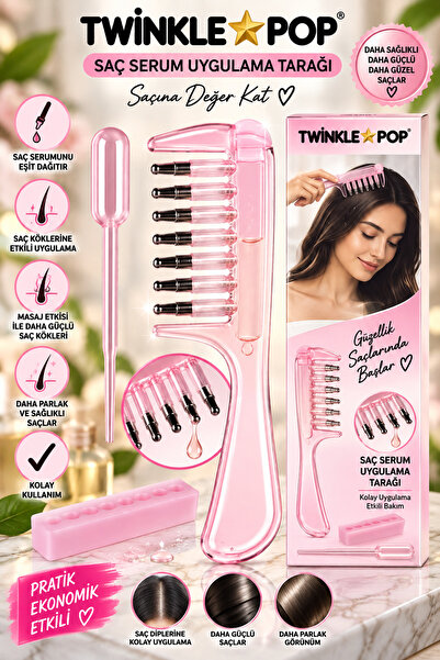 Twinkle Pop Serumia Metal Uçlu Hazneli Saç Dibi Serum ve Bakım Yağı Uygulama ...