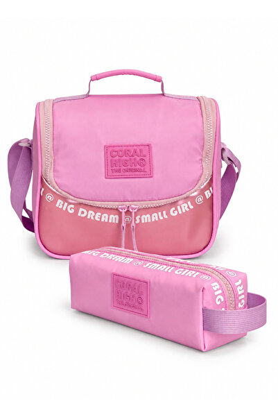 Coral High Pembe Thermo Beslenme Çantası ve Kalemlik 2'li Set – 27411
