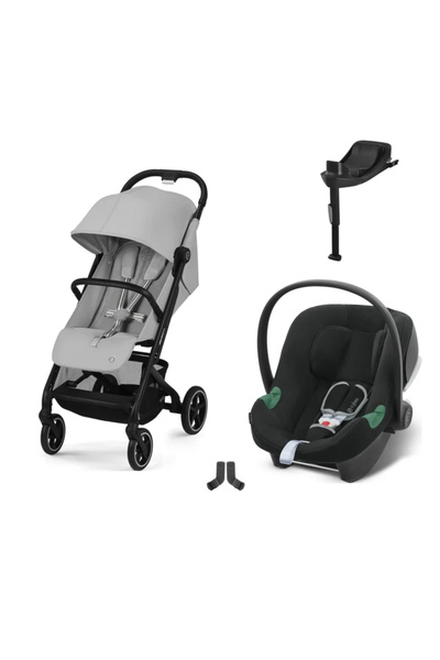 Cybex Beezy Travel Sistem | Fog Grey & Aton B2 Bazalı Volcano Black
