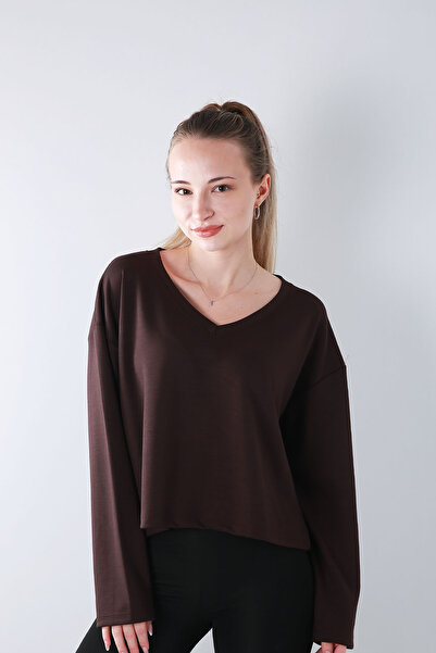 Veni Life Mns -V Neck Long Sleeve Blouse-1719