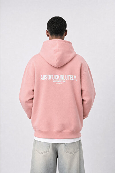 Respire Men's Absofuckinlutely Printed Oversize Hoodie Pink