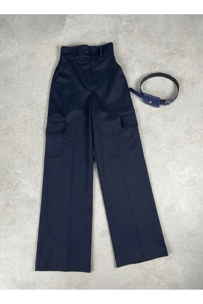Minimoda Kids Girl's Belted Cargo Pants