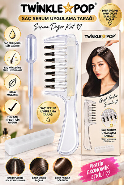 Twinkle Pop Serumia Metal Uçlu Hazneli Saç Dibi Serum ve Bakım Yağı Uygulama ...