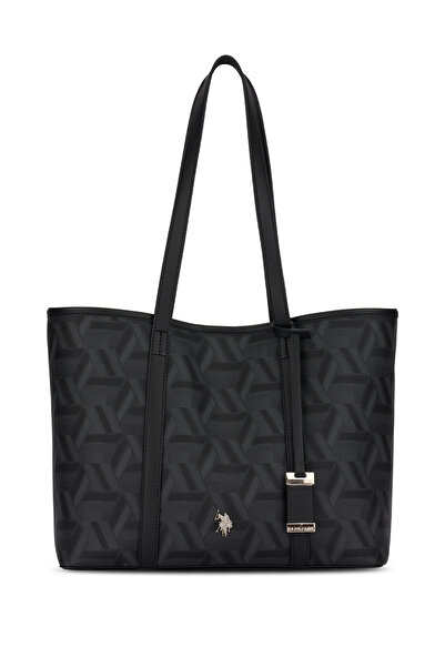 U.S. Polo Assn. حقيبة كتف نسائية سوداء-سوداء Us26500