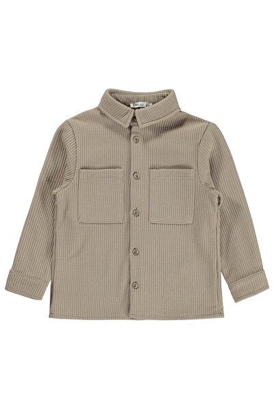 Civil Boys Velvet Shirt for Ages 10-13 - Beige