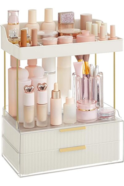 SONGMICS 4-Layer Makeup Organizer, Skincare Organizer, 4 Dividers, Anti-Slip ...