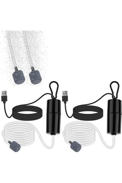 GENERAL منفاخ هواء أوتوماتيكي مع حجر هواء و كابل USB (100 سم) بمصدر طاقة USB