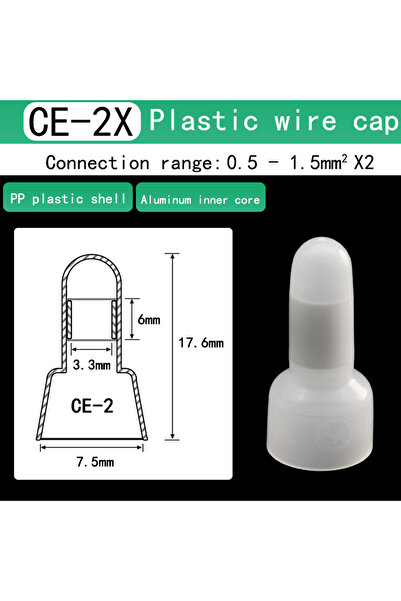 Choice CE2-100PCS 120 Pcs Closed End Crimp Connectors, 22-16/16-14/12-10 Gaug...
