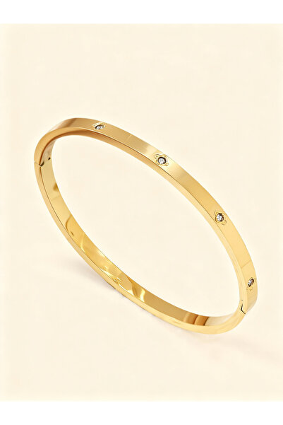 Take Two By Styli Gold Rhinestone Bangle Bracelet