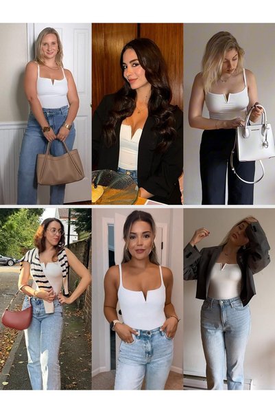 Deyllo Body modelator pentru femei, cu control abdomen, tip tanga, push-up, fără cusături – Alb L