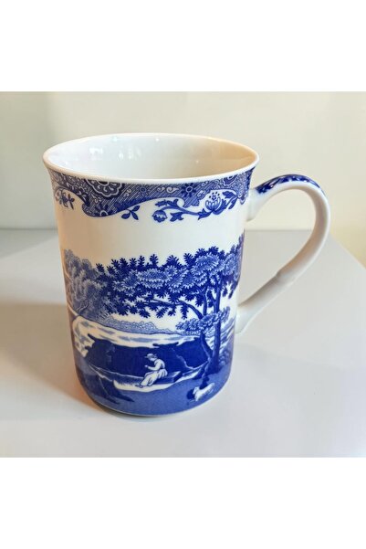 Bavaria Spode Blue Italian Manzara Desenli Porselen Kupa