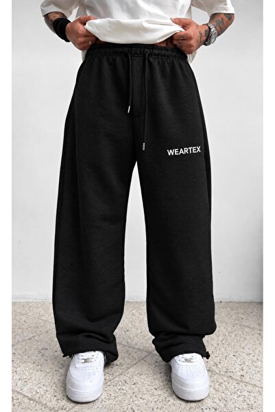 WEARTEX Baskılı Kışlık Kumaş Ayarlanabilir Paça Baggy Eşofman Altı