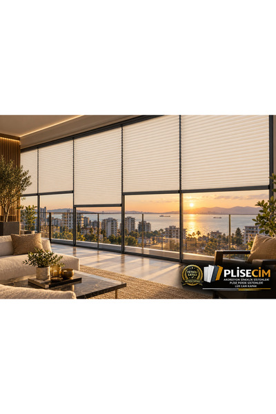 PLİSECİM Plise Perde | Cam Balkon Perdesi, PVC Pencere Perdesi, Pileli Perde,...