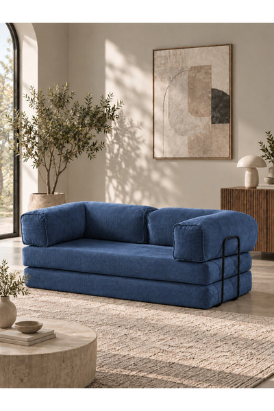 Genel Markalar Bellavium Home Modüler Yataklı Koltuk – Fitilli Kadife, Modern...