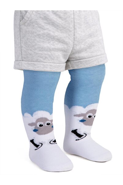 Civil Baby Kuzu 6-18 Ay Bebek Erkek Külotlu Çorap - Mavi
