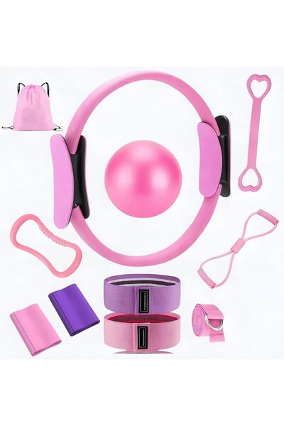 Generic 11-Piece Complete Pilates Kit for Women - Includes Pilates Ring, Yoga...