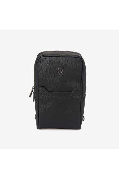 MOCASSINI Men's Floter Genuine Leather Black Crossbody & Messenger Bag T013