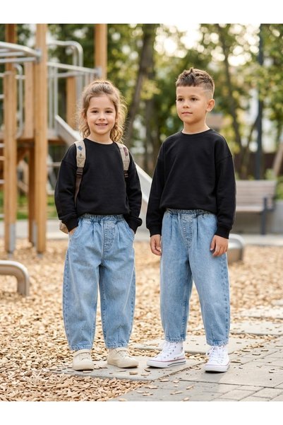 Siyah Uzunkol Tshirt ve Denim Jean