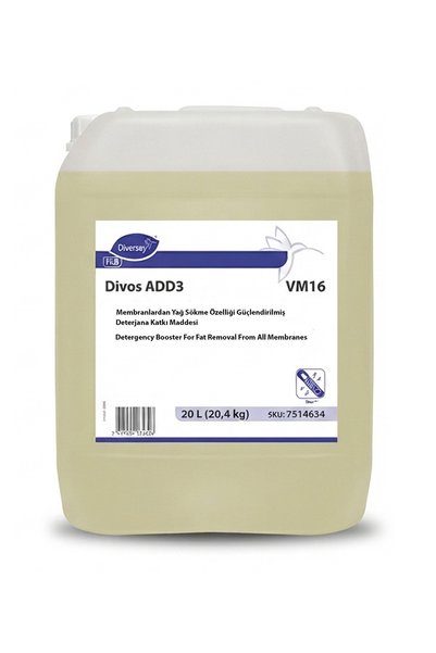 Diversey Divos ADD3 VM16 Membranlar İçin Yağ Sökücü Deterjan Katkı Maddesi 20...