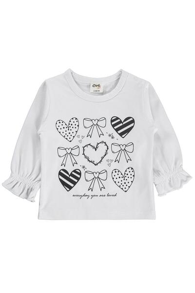 Civil Baby Heart Printed 6-18 Months Sweatshirt - White