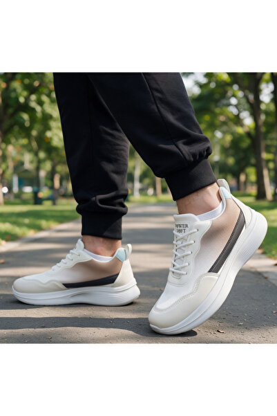 Feizhi Men's 5cm Thick Sole Gradient Mesh Casual Sport Sneakers, Breathable N...