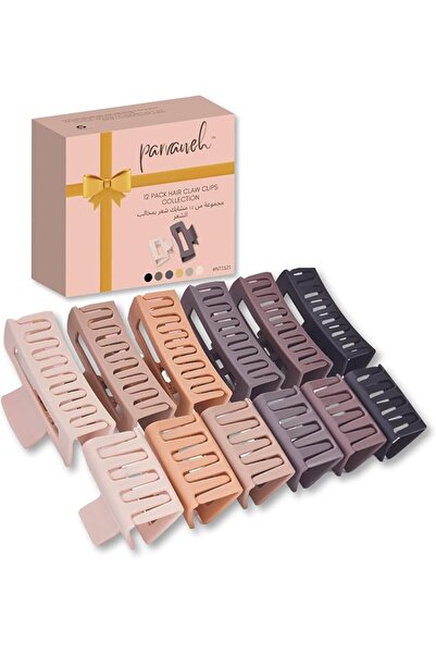 GENERAL 3.5'' Rectangle & 2'' Square Hair Claw Clips, Women's Styling, 12 ct ...