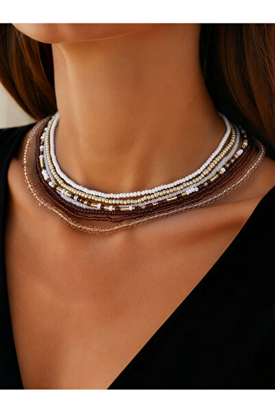 Take Two By Styli Set Of 7 - Beaded Necklace