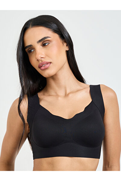 Take Two By Styli Solid Texture Padded Non Wired T-Shirt Bra