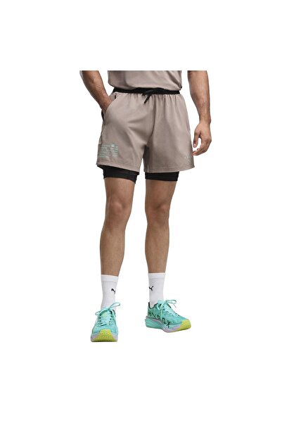 Puma 529236-81 X Hyrox m 2in1 Pwrmode Short Men's Shorts and Capri Beige