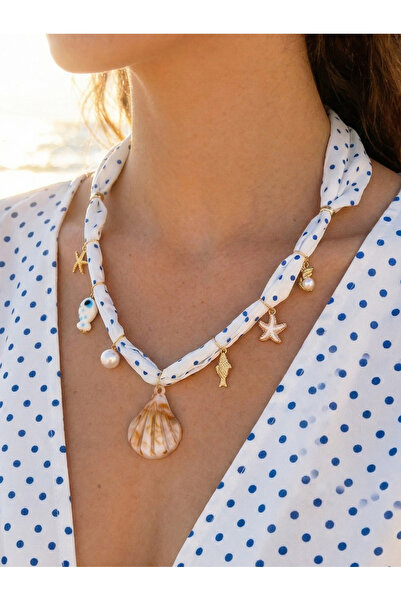 Take Two By Styli Shell And Faux Pearl Charm Necklace