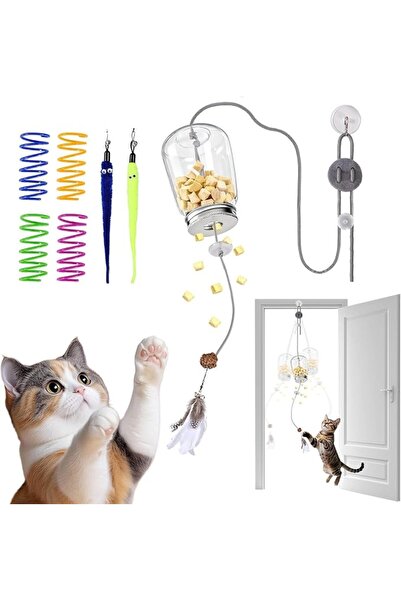 ANYUAN 2-in-1 Hanging Cat Toy for Indoor Cats, Interactive Door Hanging Tease...
