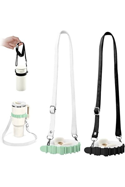 KASTWAVE Silicone Water Bottle Holder Straps, 2Pcs Adjustable Hands-Free Wate...