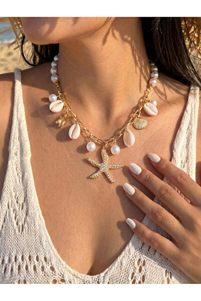 Take Two By Styli Starfish And Seashell Pendant Necklace