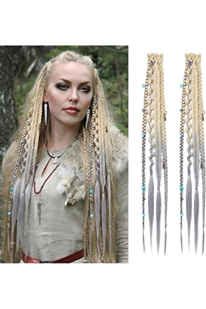 SYOSI Clip-in Braids Hair Extensions for Women, Bohemian Style Braided Hairpi...