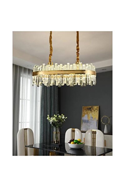 Flippy Achim Πολυέλαιος LED με Τηλεχειριστήριο, 200W, Διάμετρος 80εκ., Χρυσό,...