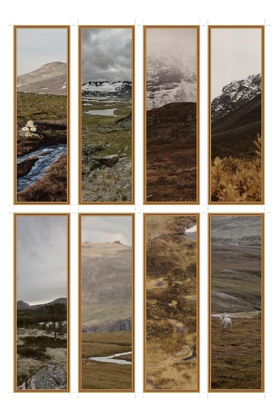 OEM Semne de Carte Set de 8 Peisaj de Tundra, Design Inspirat din Natură, Car...