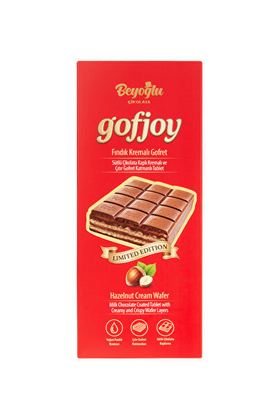 Beyoğlu Çikolata Gofjoy Sütlü Çikolata Kaplı Çıtır Gofret Tablet 150 Gr.