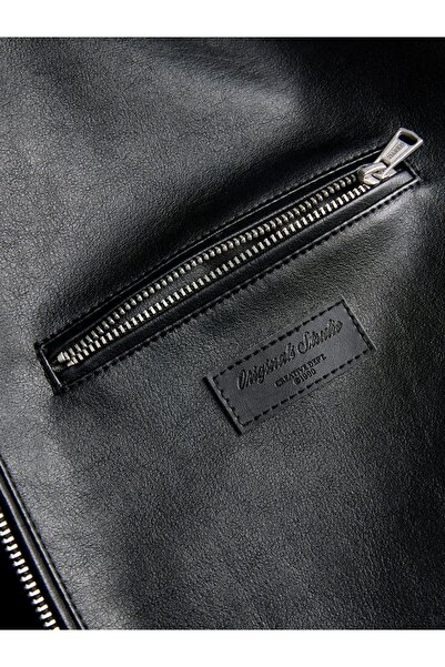 Jack & Jones Erkek Deri Ceket Rahat Kesim Pu