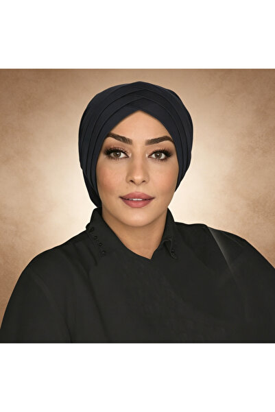 Take Two By Styli Black Plain Hijab Turban