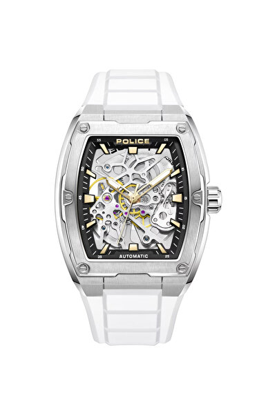 Police Watch For Men Black Dial With White Silicone Strap - PEWJR0005903