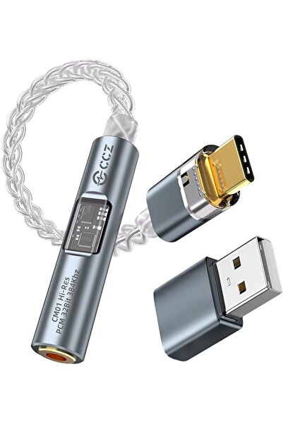 Yinyoo محول سماعات رأس USB C إلى 3.5 مم مع شريحة CX31993 MAX97220 مزدوجة ومحو...