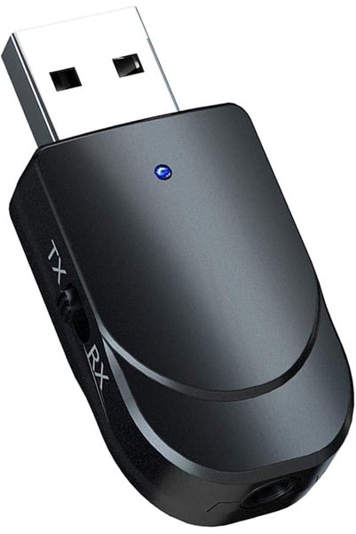 EXCEFORE محول بلوتوث 5.0، مستقبل USB إلى بلوتوث للكمبيوتر/التلفزيون/السيارة، ...