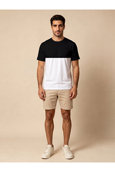Take Two By Styli Color Block Round Neck Regular Fit T-Shirt