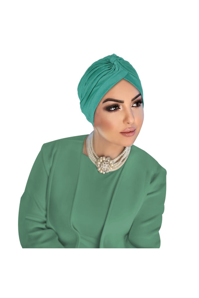 Take Two By Styli حجاب عمامة أخضر سادة